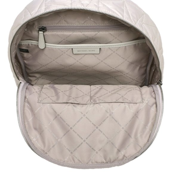 Michael Kors Winnie Large Nylon Backpack 35T0UW4B7C Aluminum Gray NWT $448 - Picture 7 of 12